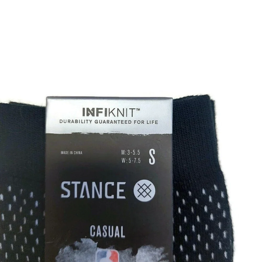 Stance Mens S (3-5.5) Brooklyn Nets Shortcut 2 Infiknit Casual Crew Socks